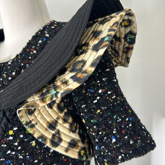 Louis Vuitton Multicolor Ruffle Mix Print Tweed Japan Exclusive Mini Dress - Picture 5 of 9